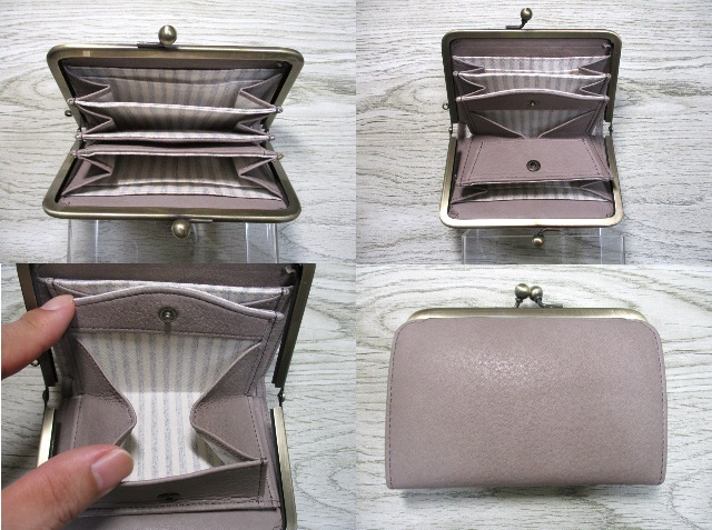 財布 レディース 短財布 がま口 モズ moz ブランド 本革 マットカラー